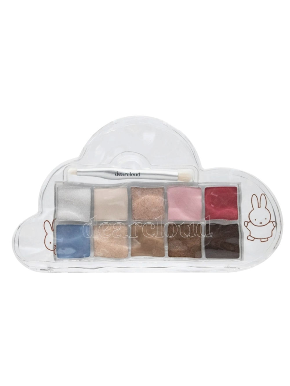 Dearcloud x Miffy Eyeshadow Palette 10 Shadows, brush and Sticker Set, New